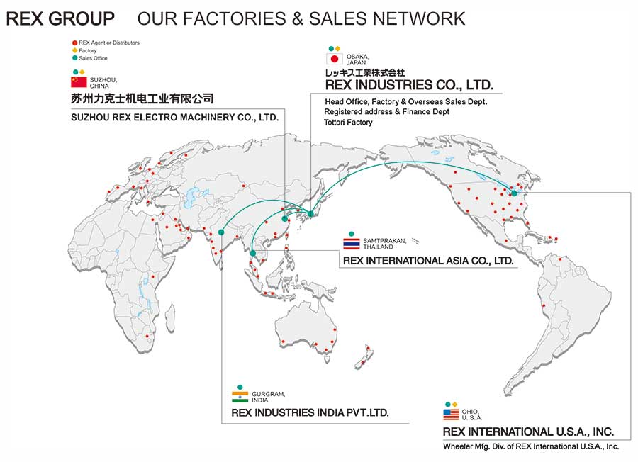 REX GROUP OUR FACTORIES & SALES NETWORK