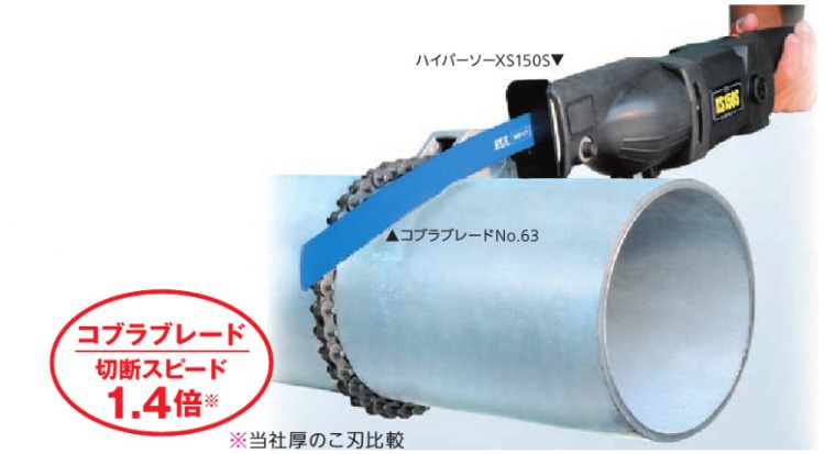 ステンレス管の切断に威力発揮!