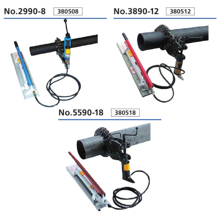 鋳鉄管(FC)用切断機 油圧式チェーンカッタ